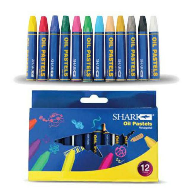 

Shark Hexagonal Oil Pastel 12 warna