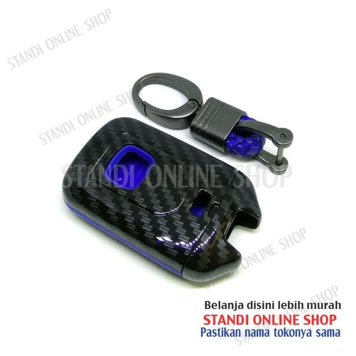 Cover Smartkey Sarung Kunci Remote Smartkey Honda CRV CR-V Turbo Biru