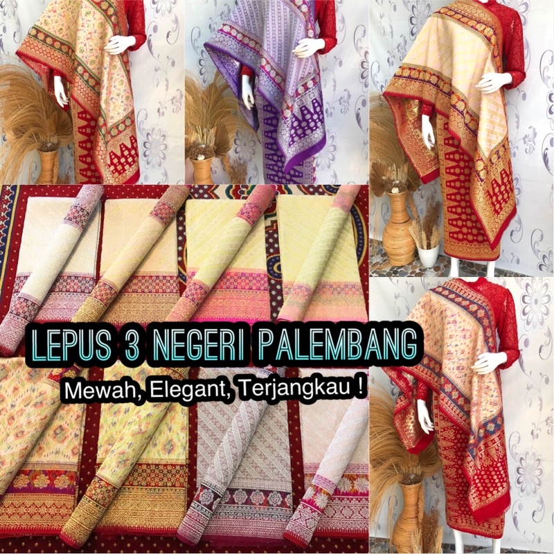 BEST SELLER - SONGKET LEPUS CREAM 3 NEGERI KANDANG LIMAR - ILHAM SONGKET TENUN TANGAN ASLI PALEMBANG