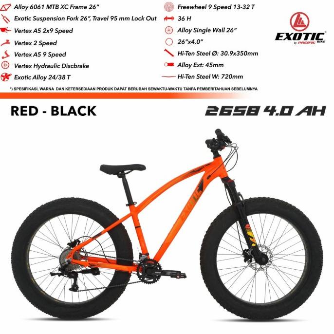 Sepeda Mtb Exotic 26" Alloy Et 2658 4.0 Ah (19-Hd) Ulliaracha