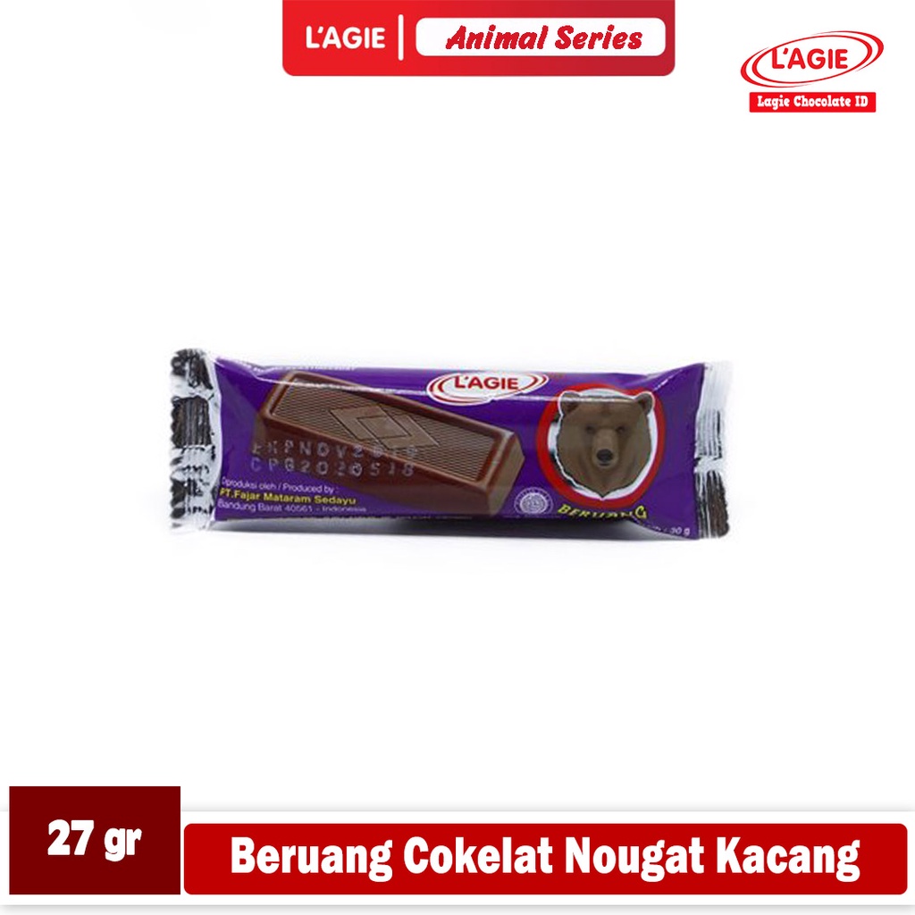 

LAGIE BERUANG COKELAT NOUGAT KACANG KEMASAN 27GRAM