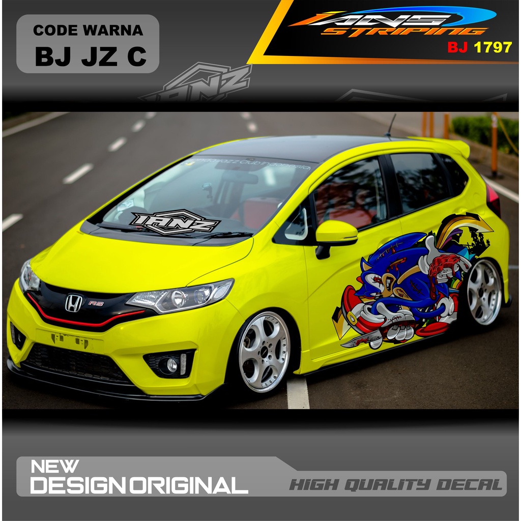 STICKER DECAL MOBIL HONDA JAZZ MOBIL AGYA AYLA AVANZA DLL / STIKER VARIASI MOBIL / DECAL STIKER MOBIL