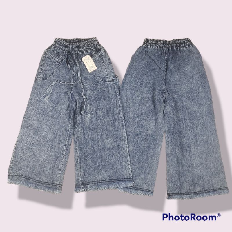 Kulot jeans anak perempuan tanggung umur 8-9 Tahun