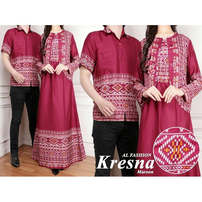 Promo COUPLE BATIK KRESNA MERAH Serasi
