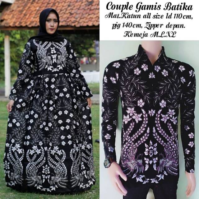 GROSIR BATIK COUPLE GAMIS BATIKA