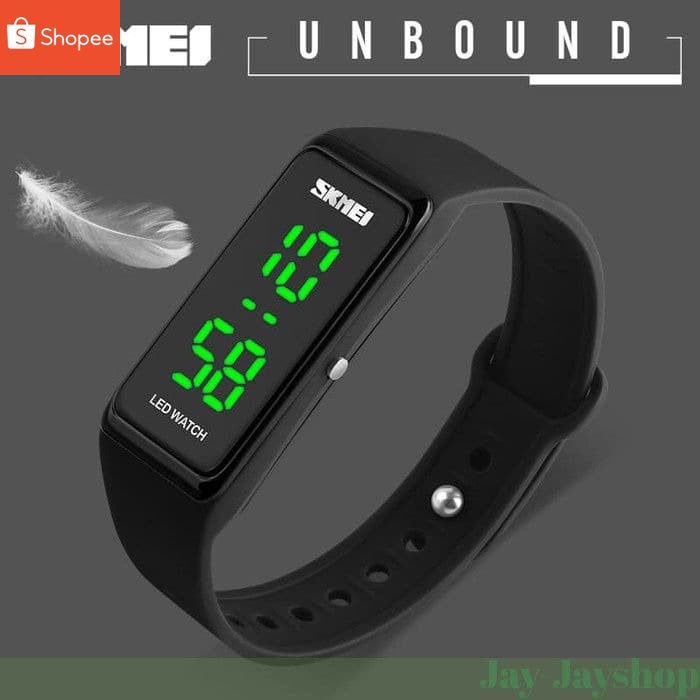 SKMEI Wristband LED Jam Gelang Jam Tangan Gelang Pria Wanita 1265  Hijau