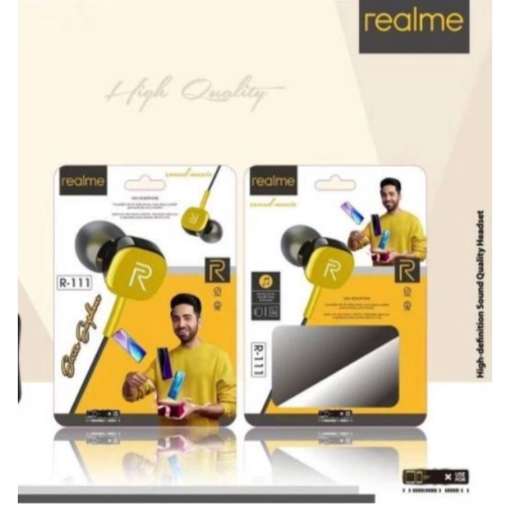 Headset REALME R-111 STEREO Bass Handsfree REALME R111 STEREO Earphone REALME R-111 STEREO BASS