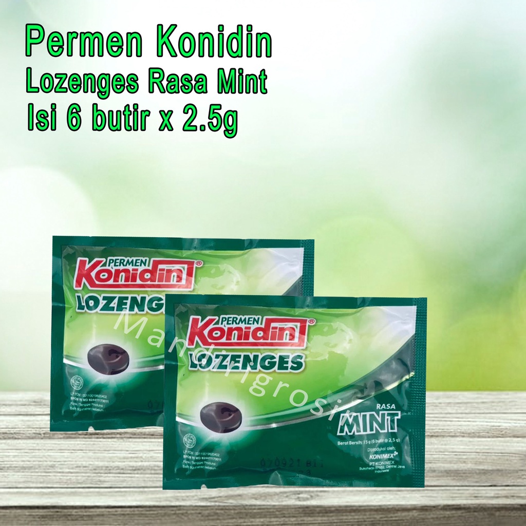 

Lozenges *Permen Konidin * Rasa Mint * isi 6 butir x 2.5g