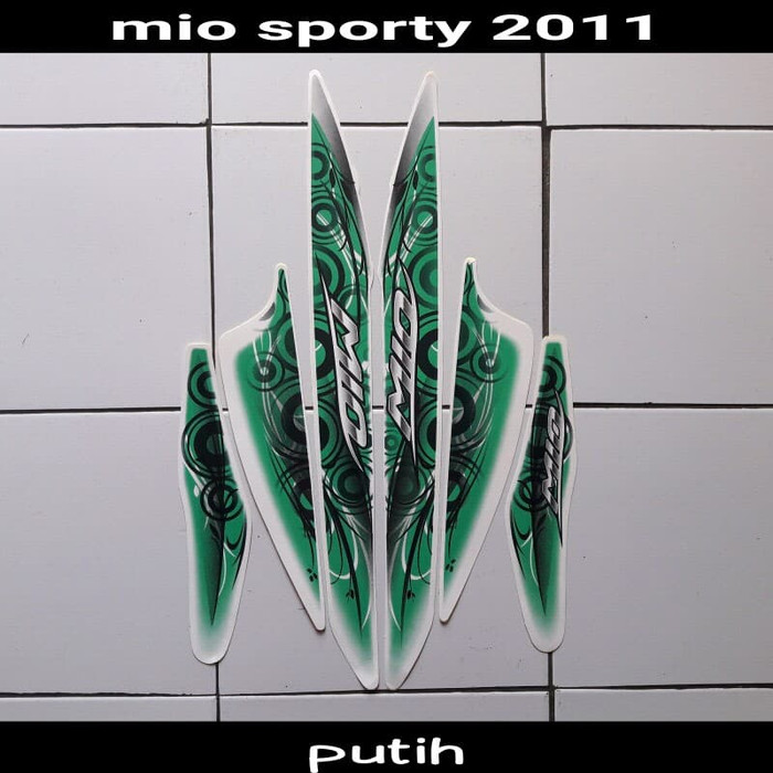 Striping Stiker Mio Sporty 2011 Putih List strip