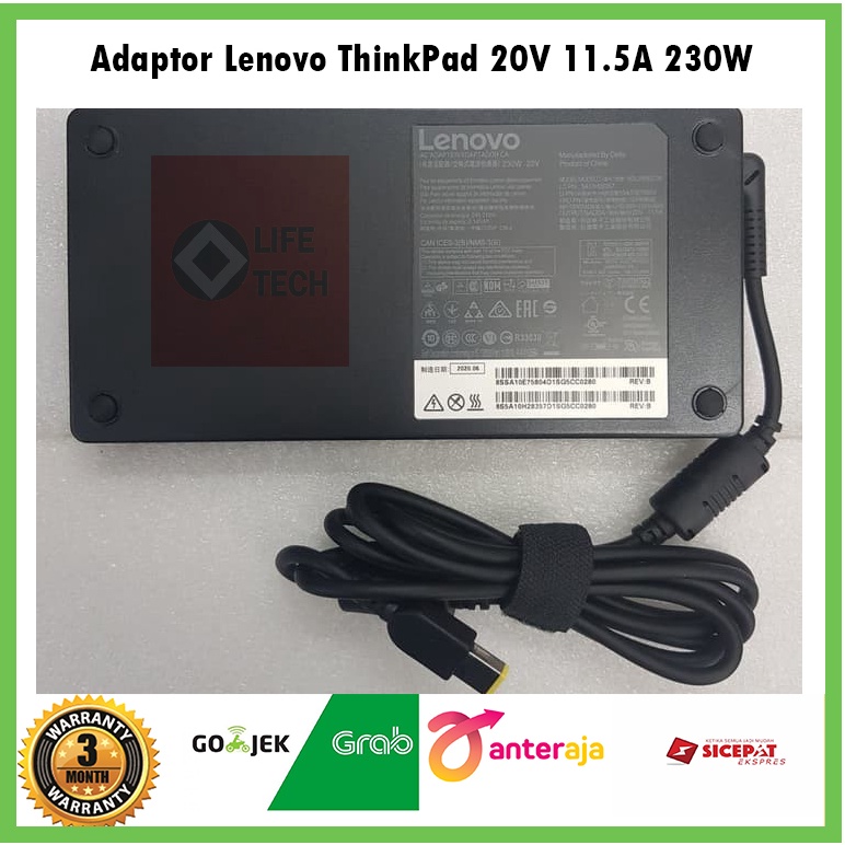 Adaptor Lenovo ThinkPad P50 P51 P70 P71 20V 11.5A 230W USB Pin Central 5A10H28357 ADL230NDC3A 00HM626 SA10E75804 00HM626 00HM627 36200321 45N0554 5A10H28356 ADL170NLC2A ADL230NDC3A ADL230NLC3A