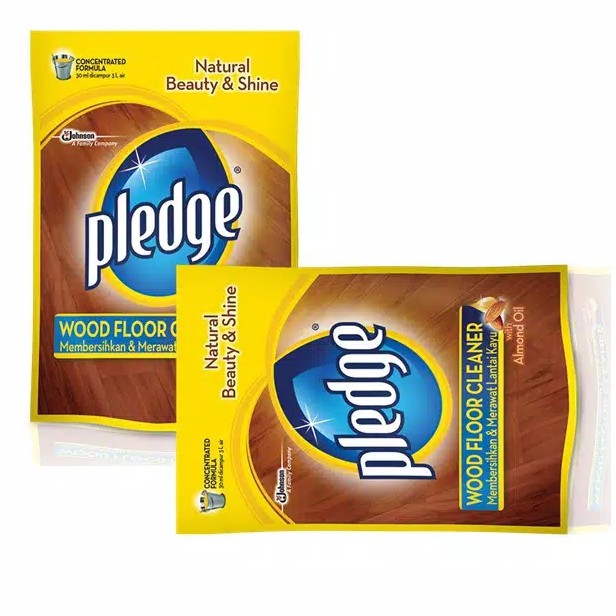 Pledge Wood Floor Cleaner With Almond Oil Pouch 400 ml