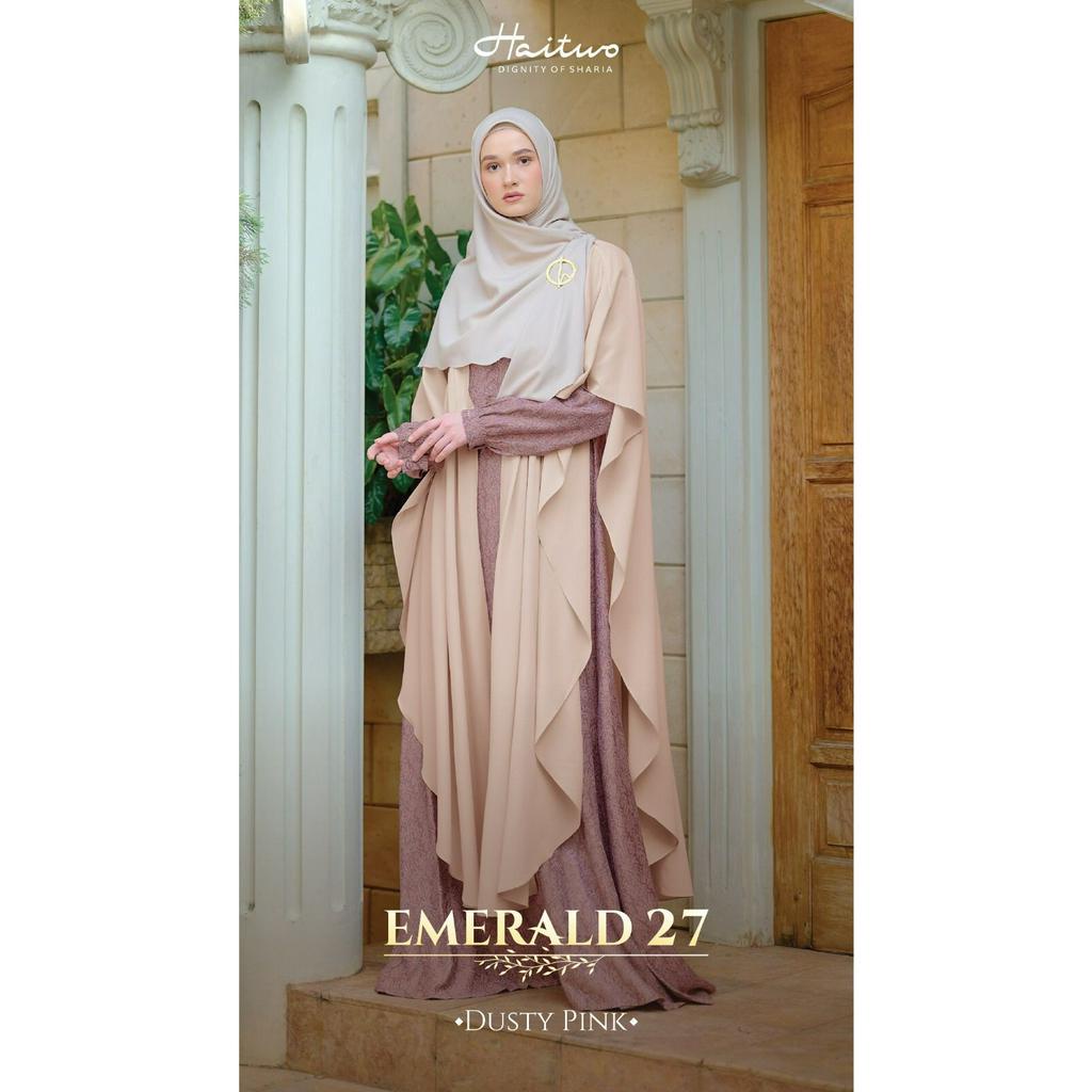 Haitwo Emerald 27 Bahan Jacquard Janoa mix Diamond Dress Syar'i Fashion Muslimah Modern