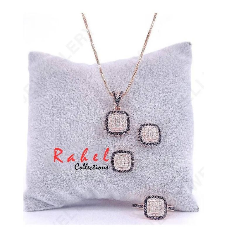 VIER JEWELLERY DIAMOND SET PERHIASAN BLACK STONE