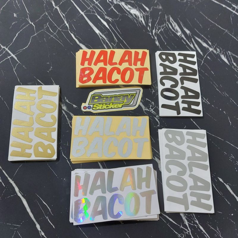 STICKER HALAH BACOT CUTTING