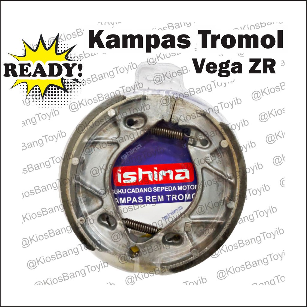 Kampas Rem Belakang Tromol Brake Shoe Yamaha Vega Zr New/Mio/Jupiter Z/Z/MX/Vixion/Byson/Scorpio &quot;ISHIMA