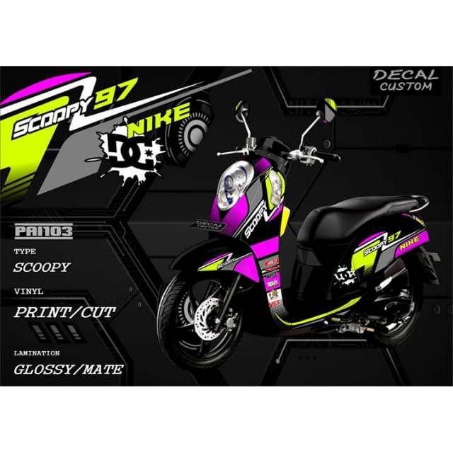Sticker decal motor Scoopy fi full body - Decal Scoopy Fi Full Body
