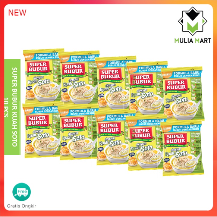 

SUPER BUBUR rasa soto. 10 pcs/mulia mart