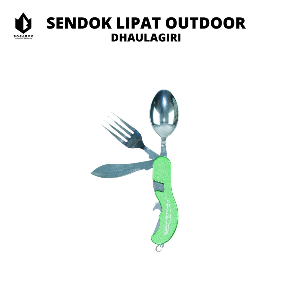 Bisa COD Sendok Lipat Dhaulagiri - Sendok Lipat 701 - Sendok 4 in 1 - multitool - folding - dh pocket spoon multitool 4 in 1