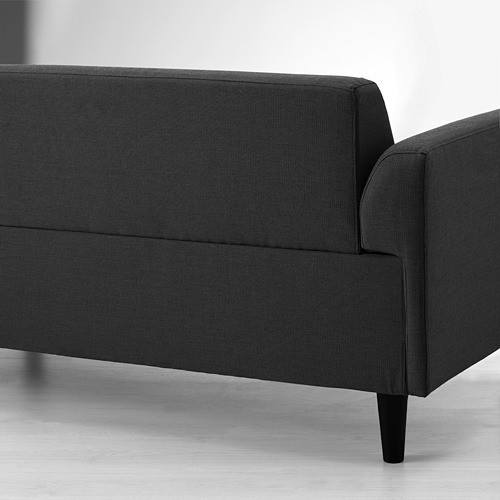 HEMLINGBY Sofa 2 dudukan, abu-abu tua