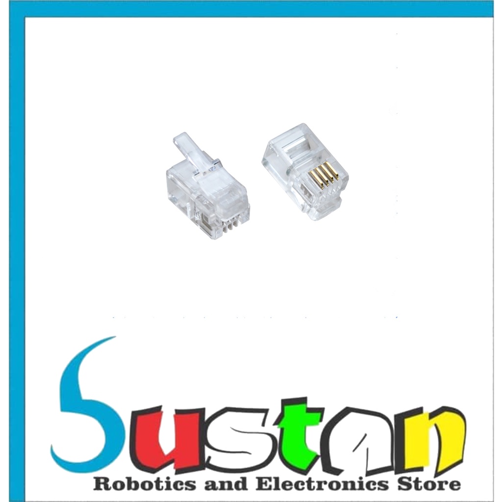 RJ9 4P4C TELEPHONE HANDSET 4P AUDIO KONEKTOR TELEPONE KABEL RJ-9 CABLE