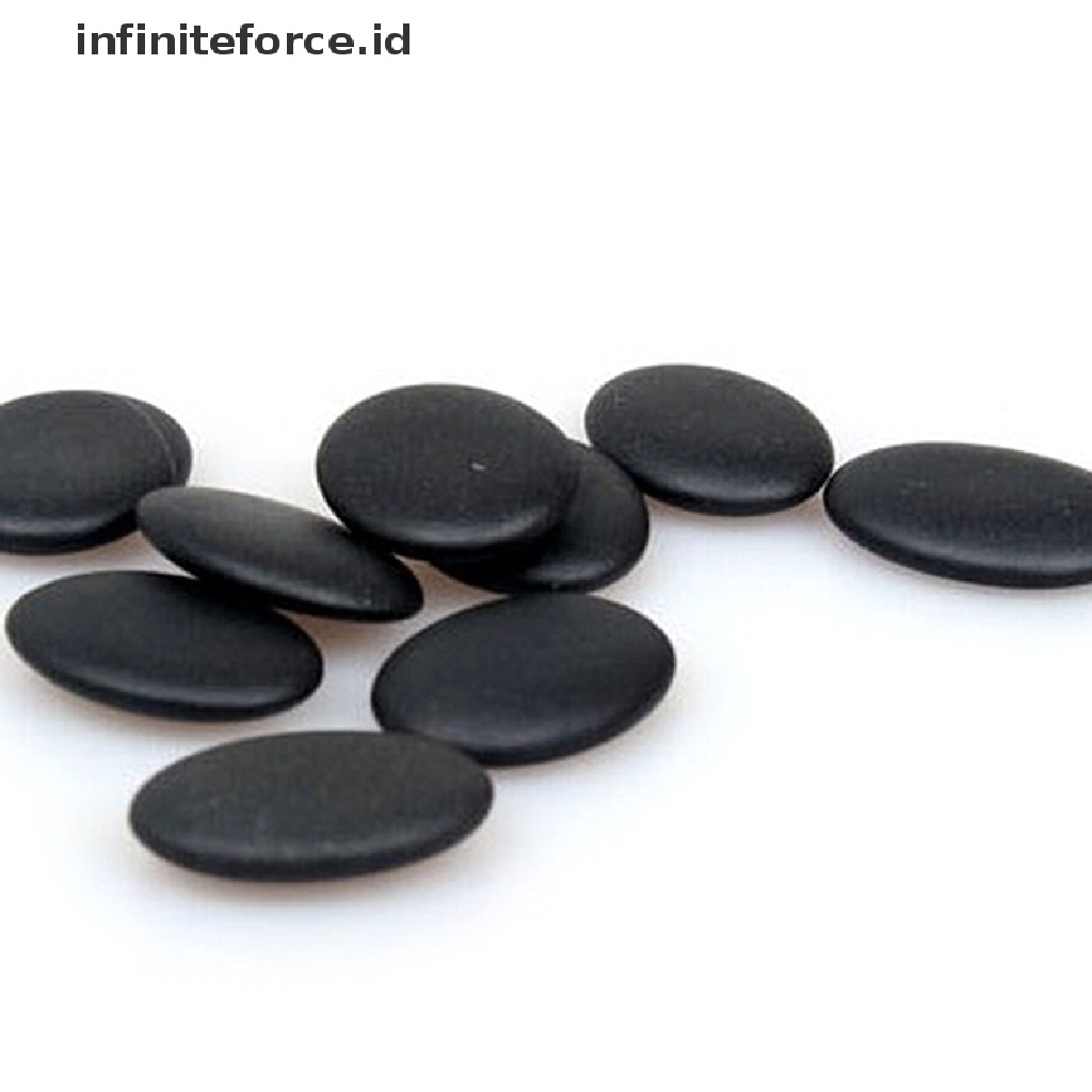 (Infiniteforce.Id) 7pcs / Set Batu Basalt Hitam Ukuran 3x4cm Untuk Pijat