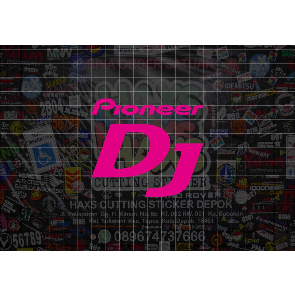 Cutting Sticker Logo Pioneer Dj Ukuran 8 Cm Untuk Mobil &amp; Motor