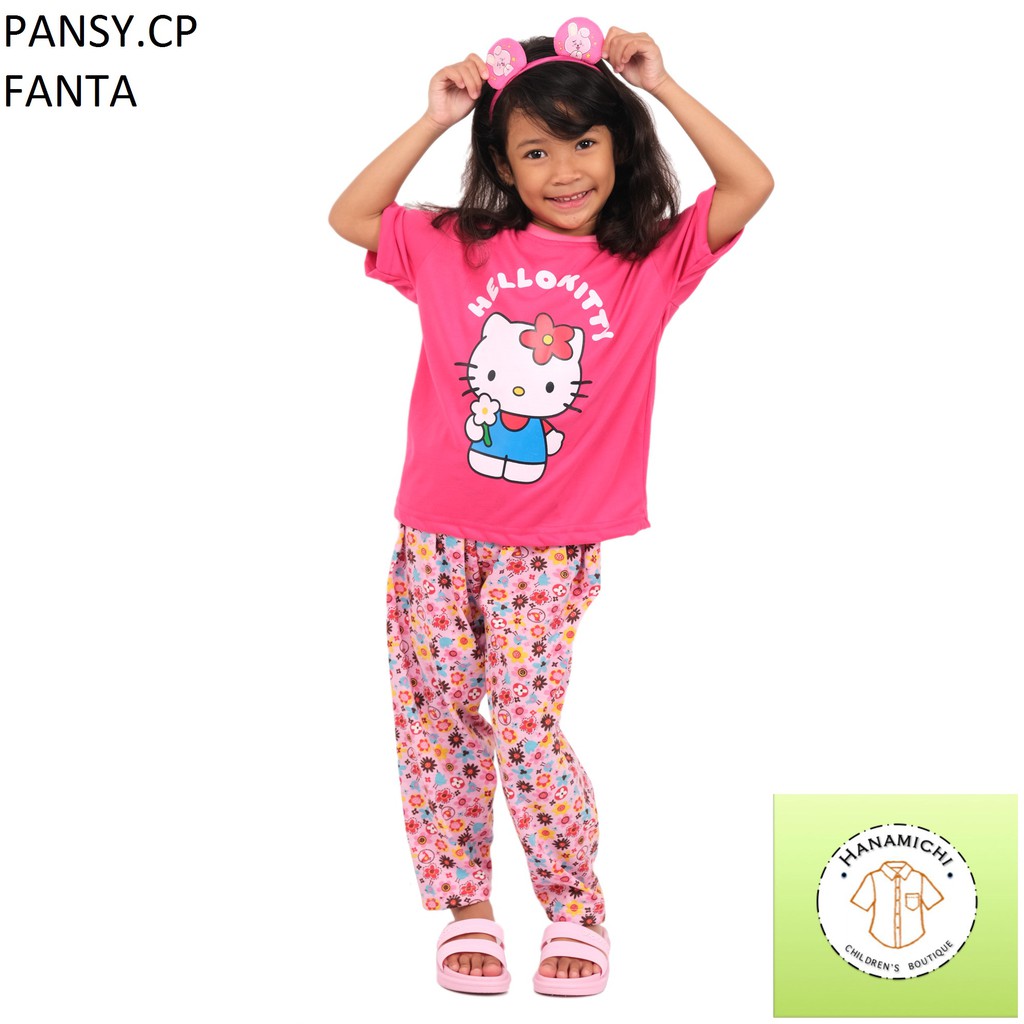 Hanamichi PANSY.CP Baju Tidur Anak Lengan Pendek Bergambar