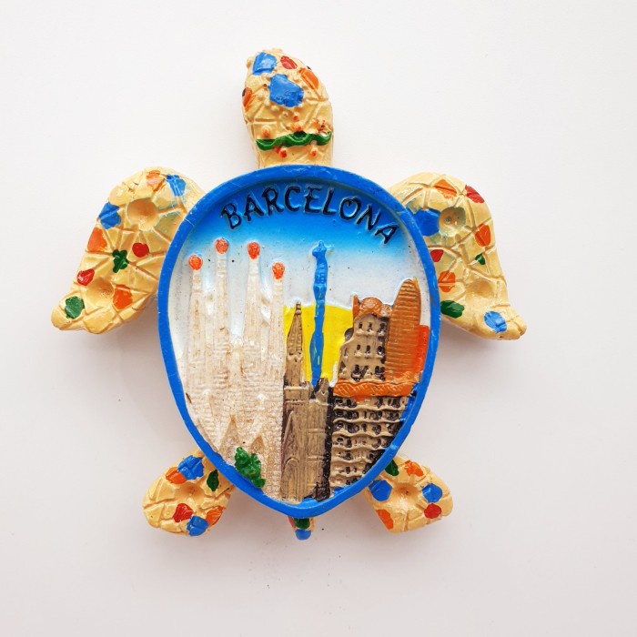 3D Fiber Souvenir Negara magnet Kulkas Tempelan kulkas BARCELONA SPAIN