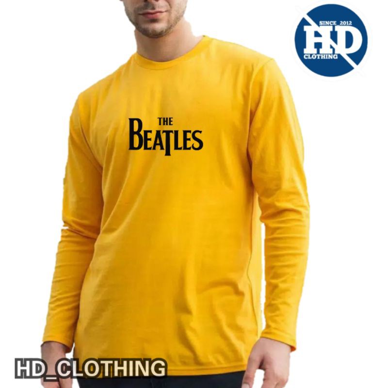 Baju kaos musik lengan panjang band the beatles