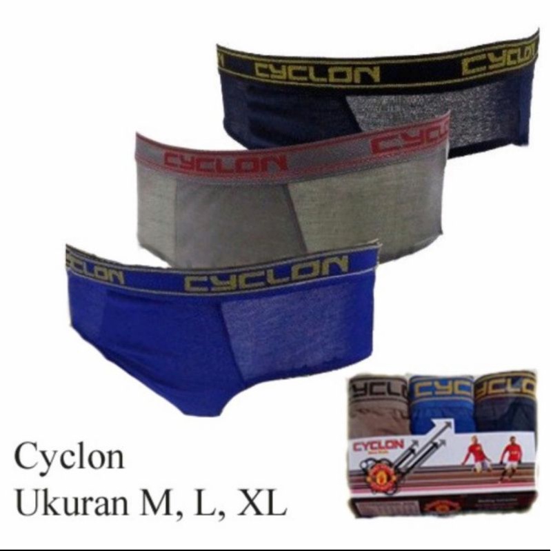 CELANA DALAM PRIA MURAH / CD PRIA CYCLON ISI 3PCS PERBOX