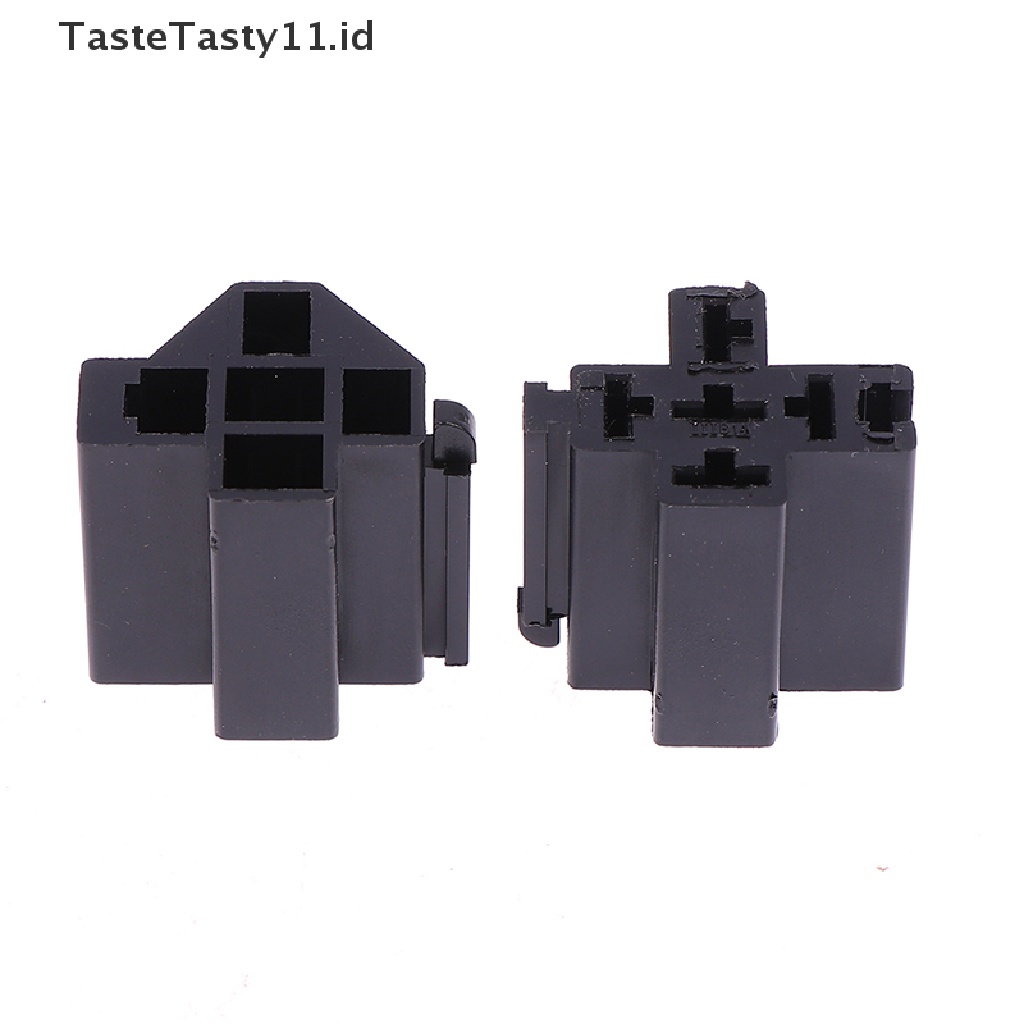 2 Set Holder Soket Relay 5 Pin Dengan 5Pcs Terminal Tembaga Ukuran 6.3mm Untuk Kendaraan Mobil