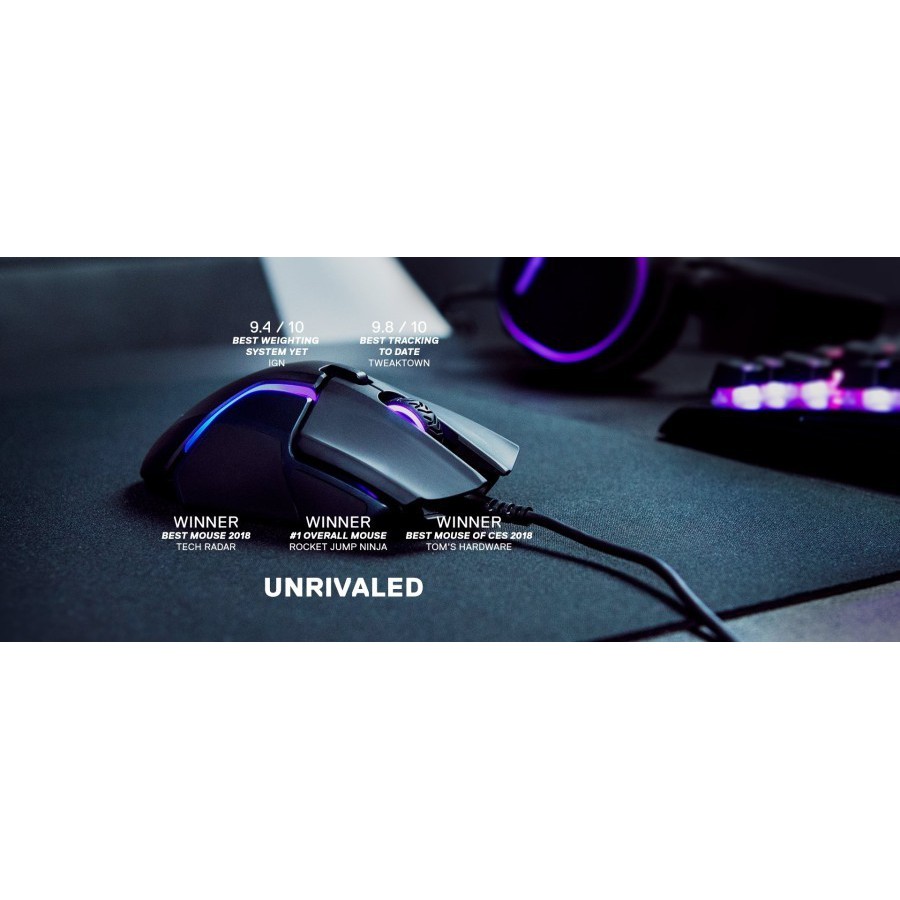 MOUSE GAMING STEELSERIES RIVAL 600 BLACK WITH TRUEMOVE3 + DUAL SENSOR