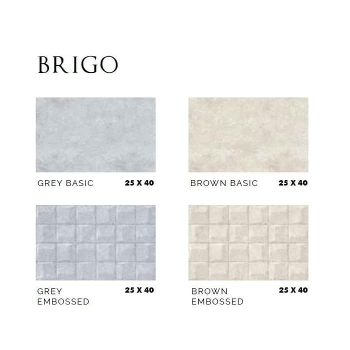 KERAMIK PLATINUM 25X40 MATT KW-A BRIGO HELLIOS HARVEY HECTOR EMBOSSED
