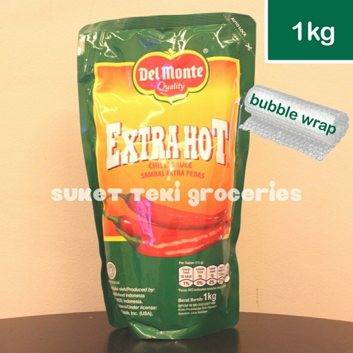 

SAUS-DRESSING- DELMONTE EXTRA HOT POUCH 1KG CHILLI SAUCE REFILL READY -SAUS-DRESSING.