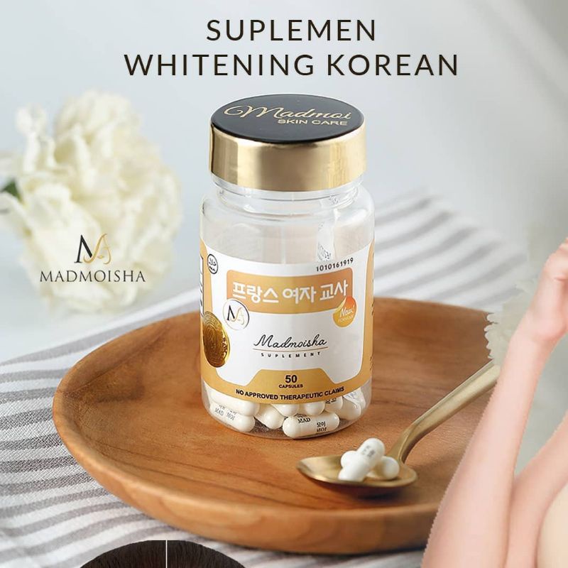 SUPER WHITENING KOREAN MADMOISHA SUPLEMEN PEMUTIH KULIT BPOM ORIGINAL HALAL