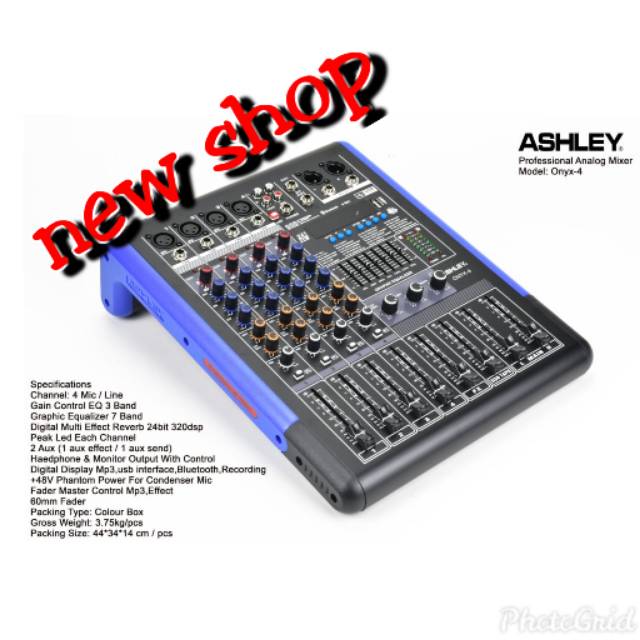 Mixer audio Ashley ONYX 4 original Ashley