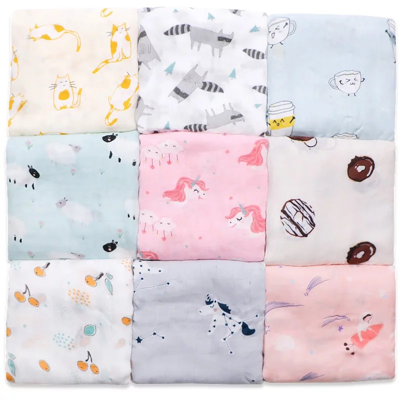 (pimenova) swaddle muslin 70%bambbo30%cotton , bedong bamboo , muslim swaddle, kain bedong