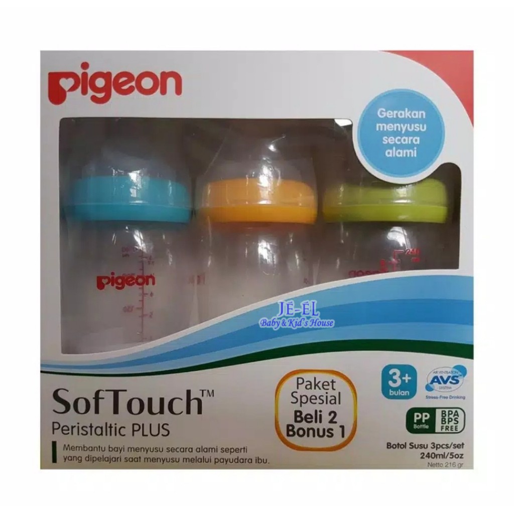 Pigeon  Botol Soft Touch Peristaltic Plus Wide Neck 160ML/240ML