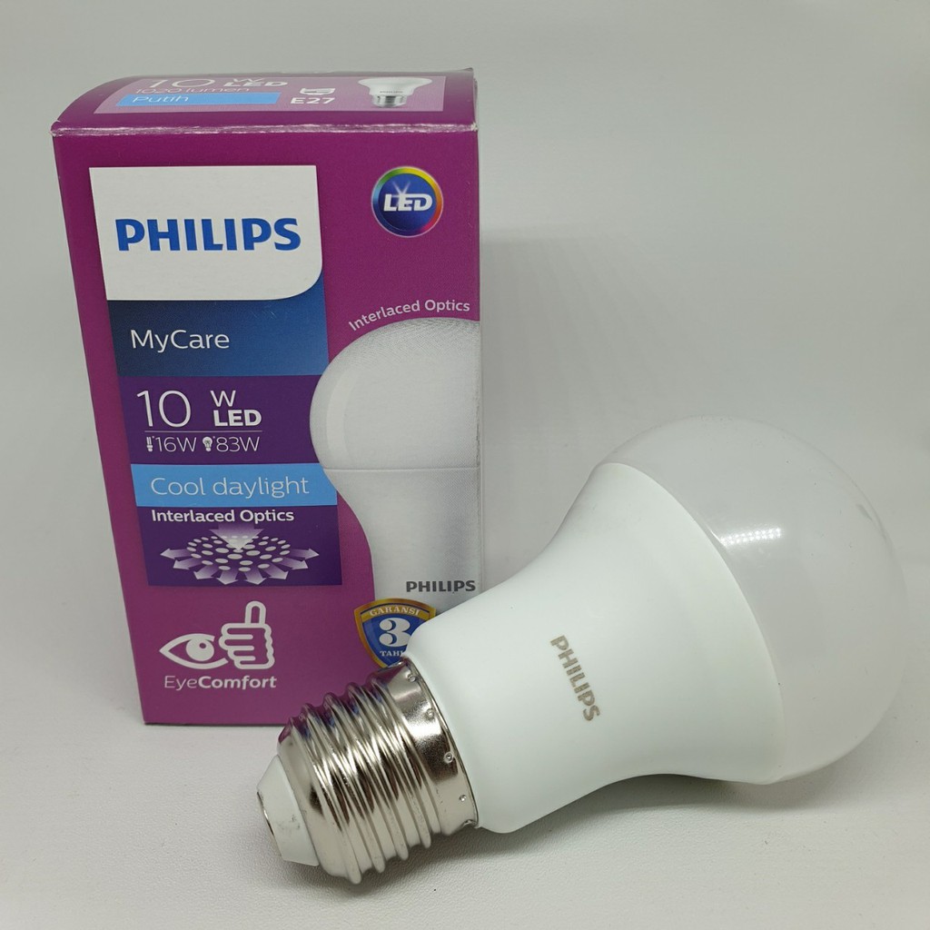 PHILIPS Lampu LED MyCare 10W Putih Bohlam LED Bulb My Care 10 Watt CDL