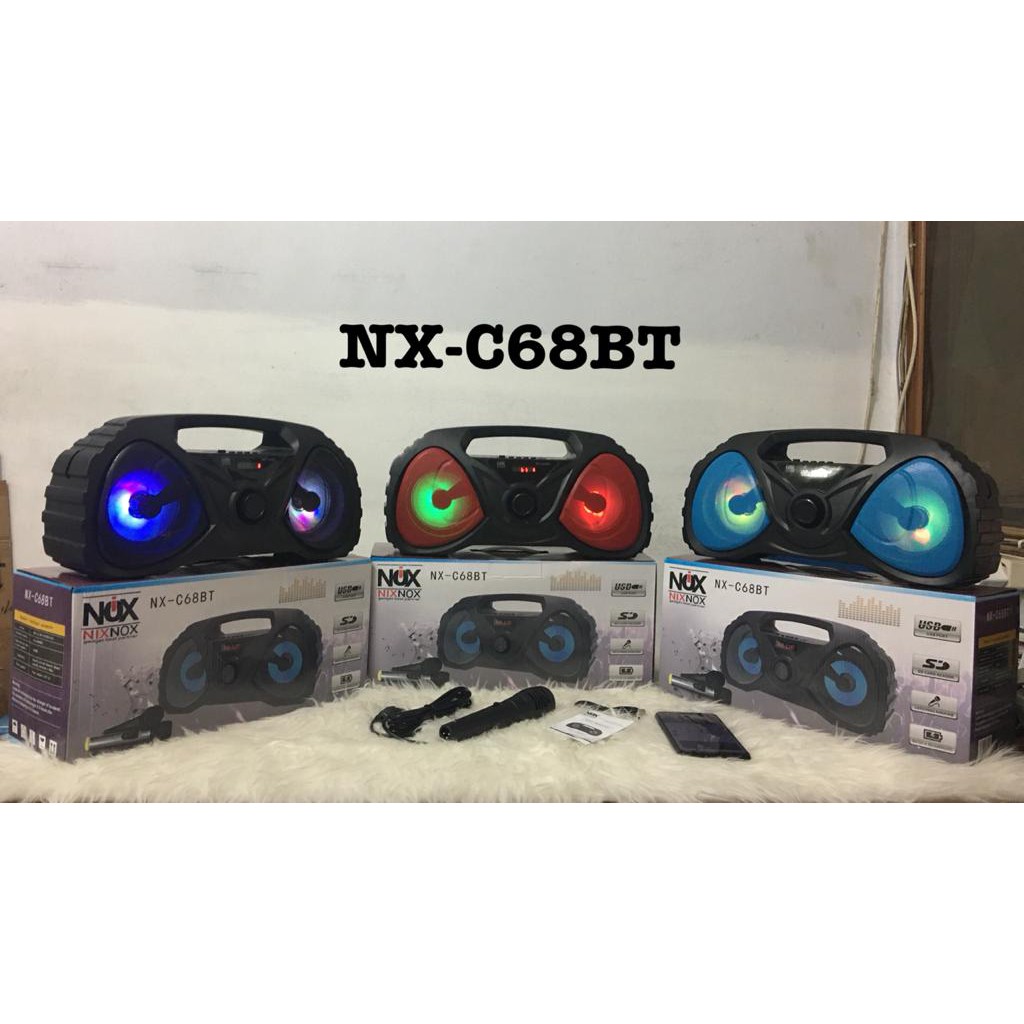 Speaker bluetooth NX-C68BT+Mic Karaoke