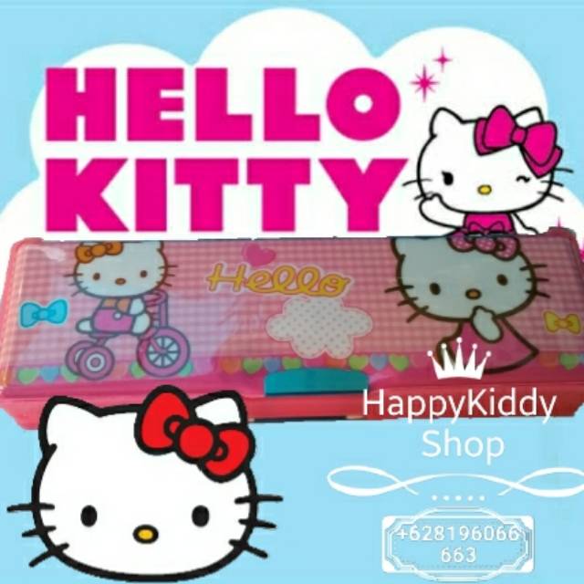 

Kotak Pensil Hello Kitty depan belakang