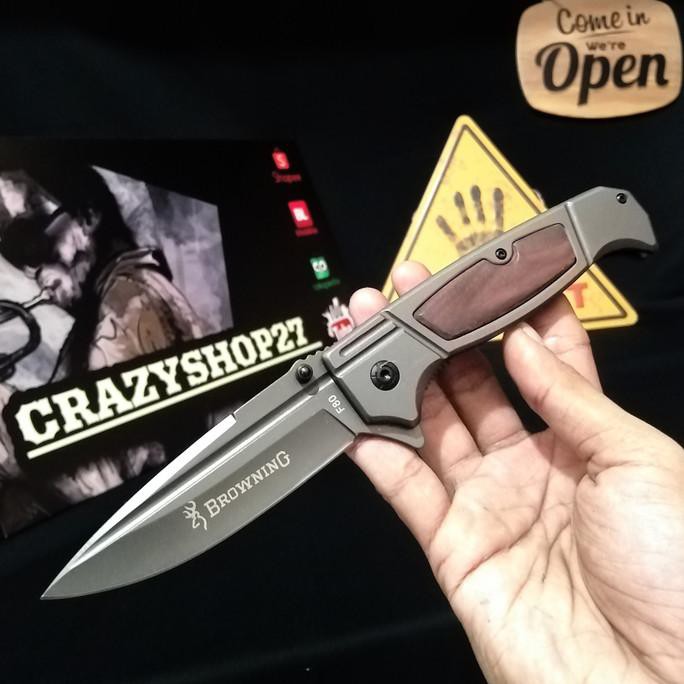 Pisau lipat browning F80 / Pisau Survival Browning