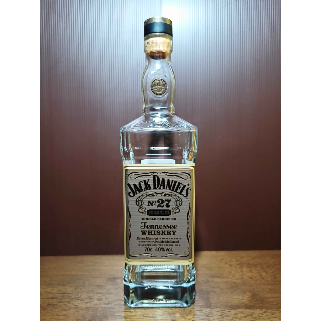 Botol bekas Jack Daniels Gold Double Barreled No.27 Rare 700 ML