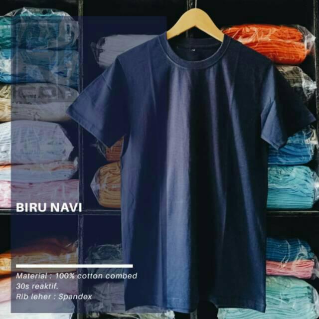 KAOS COTTON REACTIVE STANDARD DISTRO 30S 35K/LUSIN KERAH ANTI MELAR SOFT COTTON