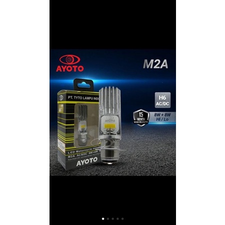 BOHLAM LAMPU LED DEPAN AYOTO M2A AC DC HI LO BEBEK MATIC-M2A