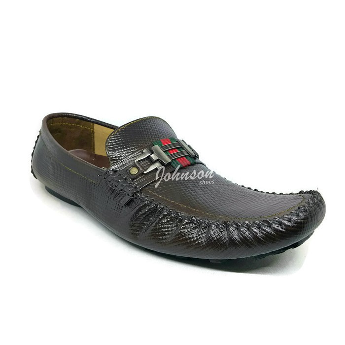 [ Johnson Shoes ] Sepatu Loafers Kulit Mocasin Pria LA PERLA - CR 8921 COFFEE 100% ORIGINAL