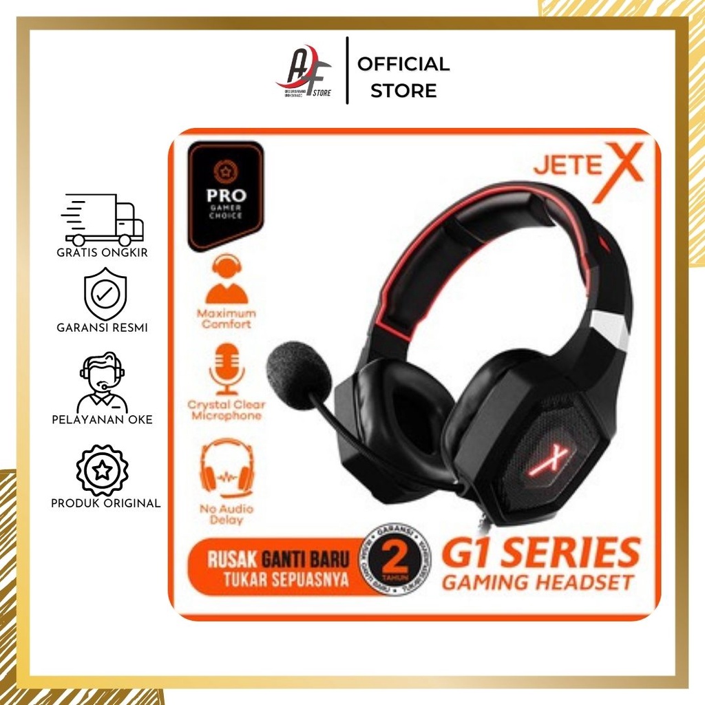 HF Handsfree Headset Headphone Gaming Jete X G1 Premium