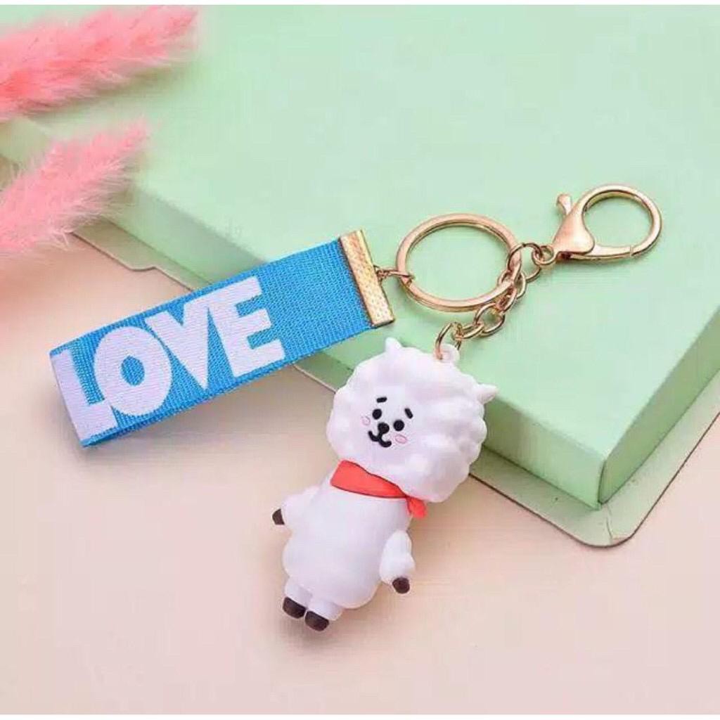 ☀ INDOLAND ☀ A032 Keychain LOVE Gantungan Kunci Korea Boneka BTS Kpop Lucu Aksesoris Tas Import COD