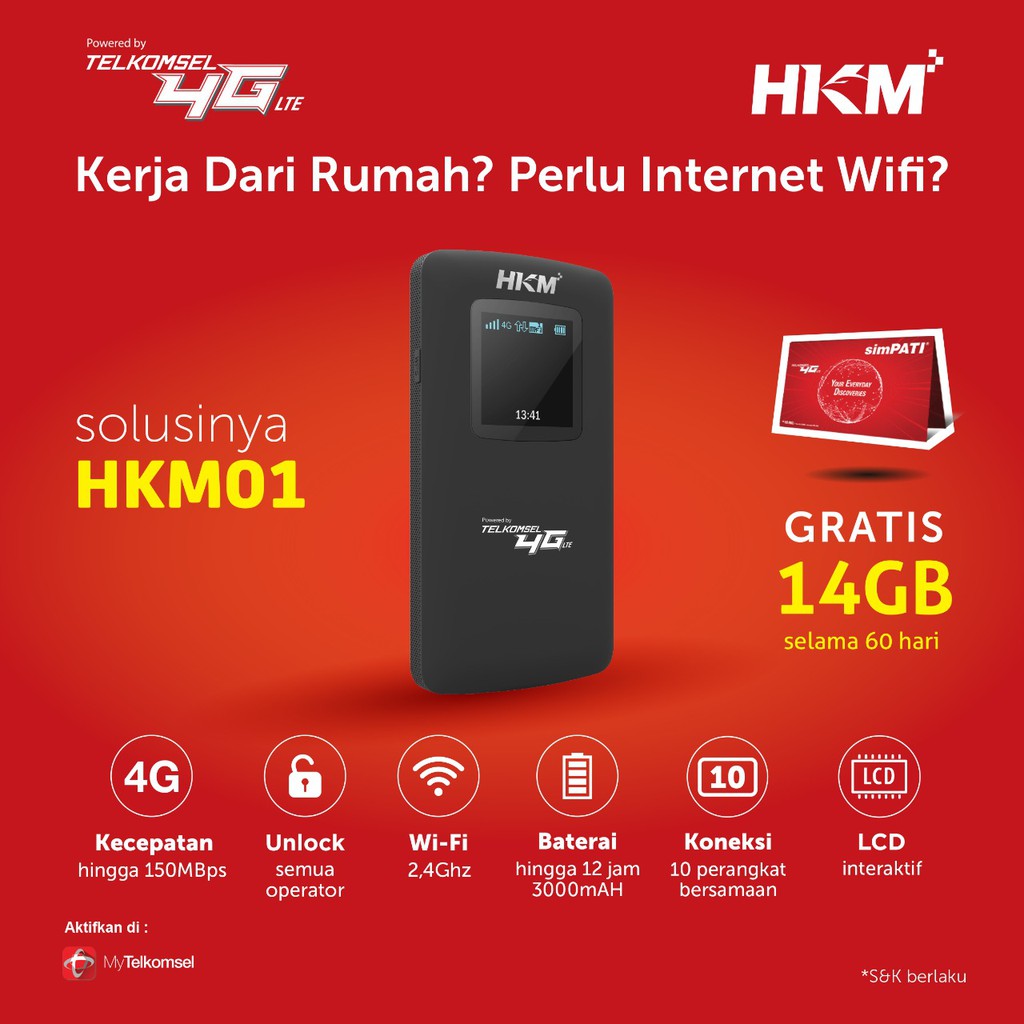Modem Mifi TELKOMSEL HKM001 4G LTE BYPASS and UNLOCK ALL OPERATOR
