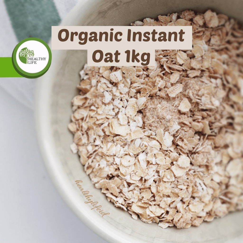 Organic Quick Rolled Oat / Instant Oat / Oatmeal Instan / Gandum Instan 1 kg